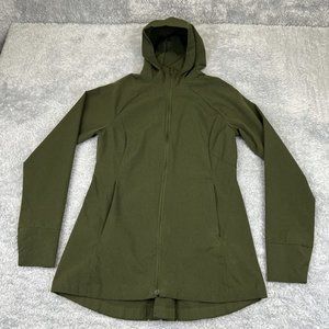 Womens All in Motion Green Anorak Thigh Length Long Sleeve Jacket  Size M